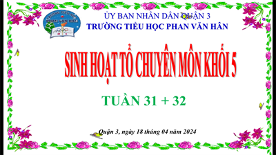 Sinh hoạt tổ chuyên môn khối 5 tuần 31 + 32