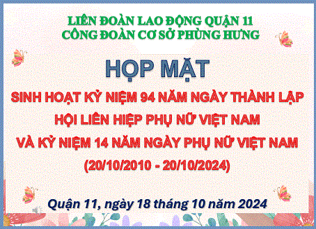 Sinh hoạt kỷ niệm ngày Phụ nữ Việt Nam 20/10