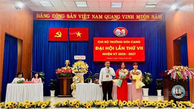 Chi bộ Trường Tiểu học Sơn Cang tổ chức thành công Đại hội Chi bộ lần thứ VII nhiệm kỳ 2025 -2027
