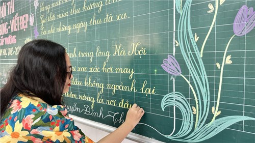 Ngày 11/01/2024, Trường Tiểu học Tân Hóa tổ chức Hội thi Viết đúng - Viết đẹp cấp trường năm học 2023 - 2024 dành cho giáo viên.