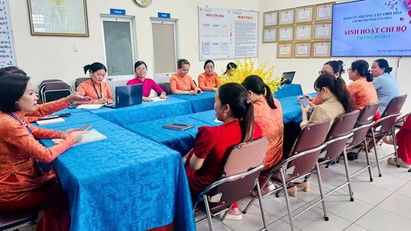 Bản tin Chi bộ trường Tân Hóa: Sinh hoạt Chi bộ tháng 9/2024.