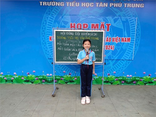Trường TH Tân Phú Trung xây dựng chuyên đề  Mỗi tuần một câu chuyện đẹp, một cuốn sách hay, một tấm gương sáng  năm học 2024-2025
