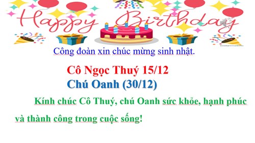 Công Đoàn tổ chức sinh nhật tháng 12 cho các CĐV