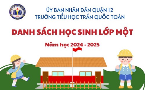 Danh sách học sinh lớp một năm học 2024 - 2025