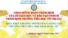 🌈📣Thẩm Định Trường Thực Hiện Chương Trình Chất Lượng Cao “TRƯỜNG TIÊN TIẾN HỘI NHẬP QUỐC TẾ”📣🌈