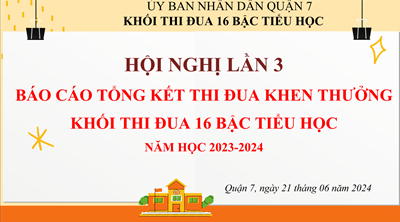 Sinh hoạt cụm khối thi đua 16 lần 3