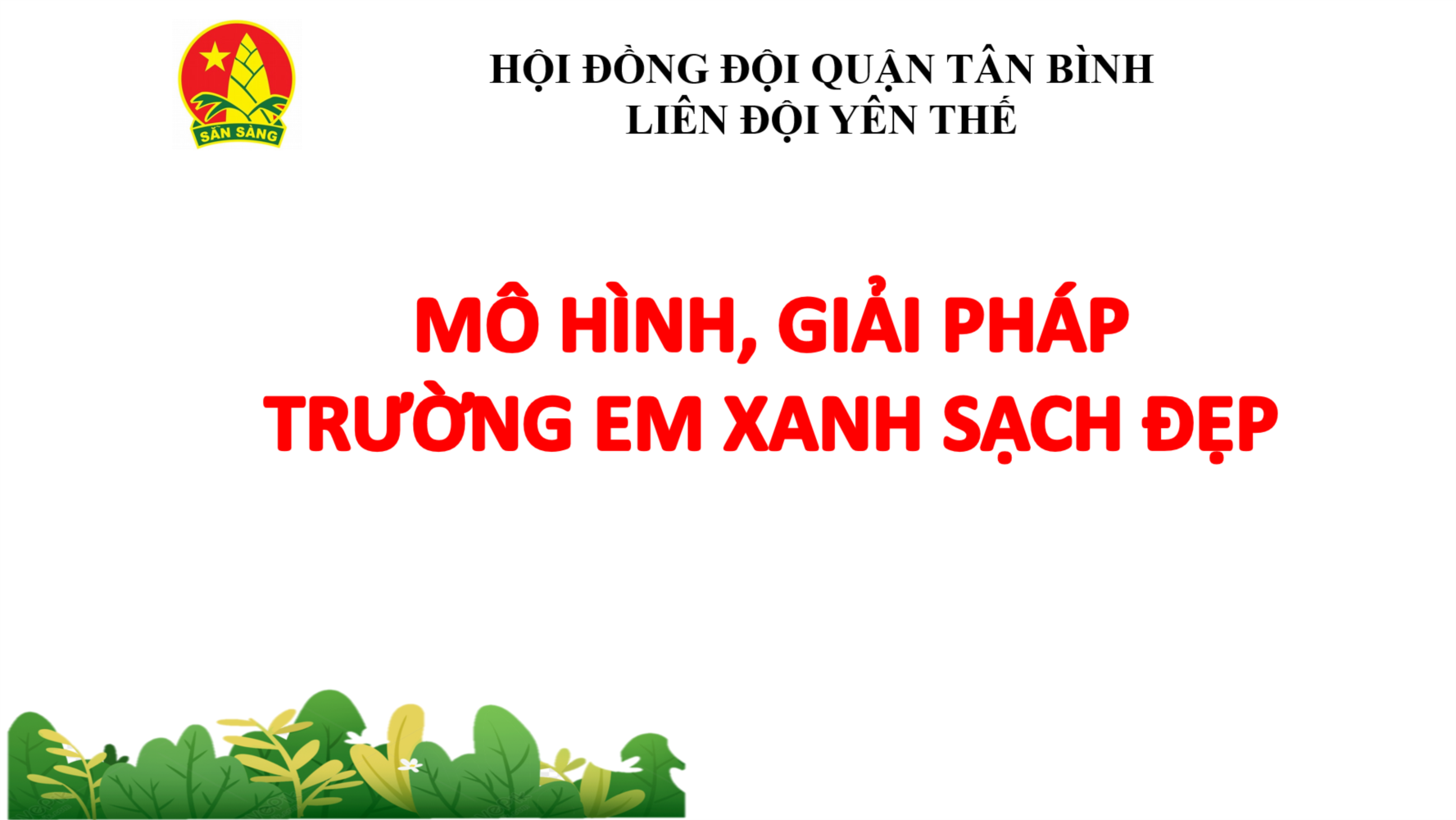 Mô hình trường em xanh sạch đẹp
