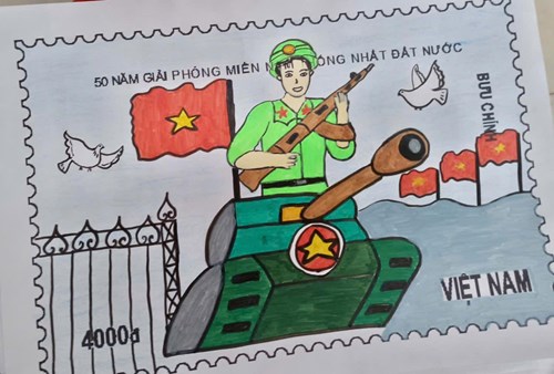 🌻 Bài dự thi sưu tập và tìm hiểu Tem Bưu chính năm 2025 với chủ đề  50 năm Giải phóng miền Nam thống nhất đất nước qua con tem bưu chính  của các các bạn học sinh Liên đội TH An Phú Tây 2