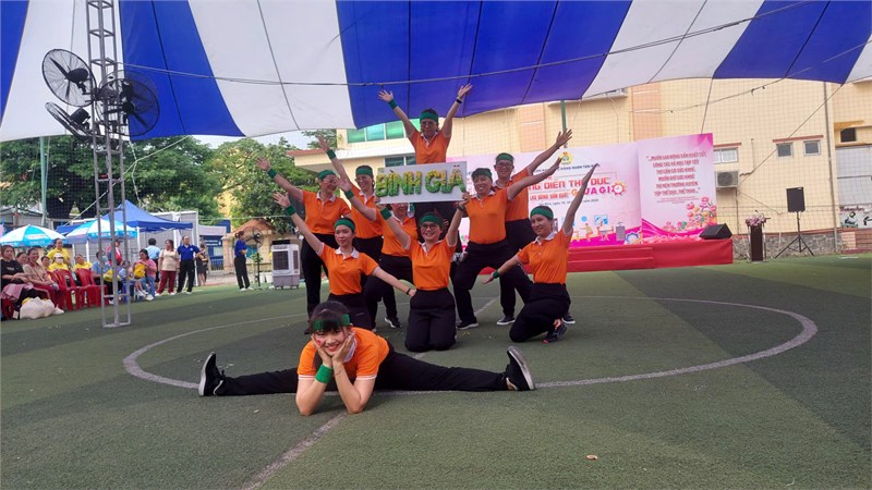CĐCS trường TH Bình Giã đạt giải khuyến khích - Hội thi đồng diễn thể dục giữa giờ “Khỏe để lao động sản xuất” do LĐLĐ quận Tân Bình tổ chức