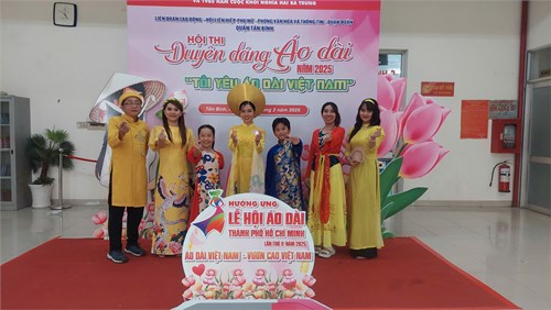 CĐCS TH BÌNH GIÃ tham gia hội thi “Duyên dáng Áo dài” năm 2025 do  Liên đoàn Lao động quận Tân Bình tổ