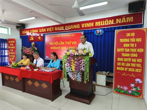 Chi bộ trường tiểu học bình trị 2, phường bình trị đông b tổ chức đại hội chi bộ lần thứ viii, nhiệm kỳ 2025 – 2027