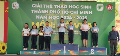 Chúc mừng em Nguyễn Ngọc Như Ý lớp 4/1 đã xuất sắc đạt Huy chương VÀNG cá nhân môn cờ Vua, giải Thể thao học sinh TP Hồ Chí Minh