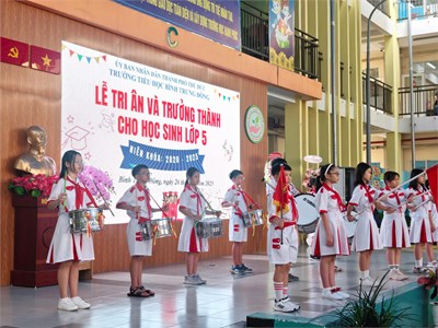 Lễ tri ân và trưởng thành cho học sinh lớp 5, niên khóa 2020-2025.