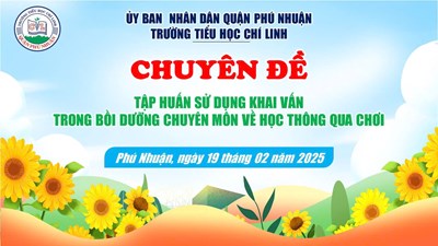 Chuyên đề tập huấn sử dụng khai vấn trong bồi dưỡng chuyên môn về học thông qua chơi