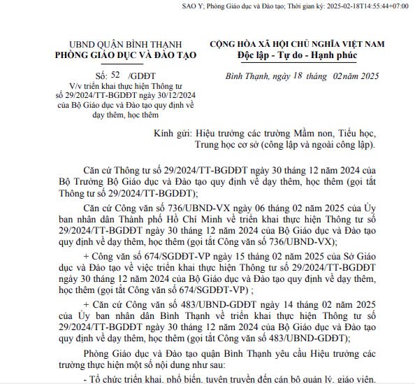 Công văn và Kế hoạch về kiểm tra học thêm, dạy thêm theo Thông tư 29/2024/TT-BGDĐT ngày 30/12/2014 của Bộ Giáo dục và Đào tạo quy định về dạy thêm, học thêm