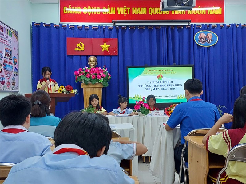 Đại hội Liên đội trường Tiểu học Điện Biên nhiệm kỳ 2024 - 2025