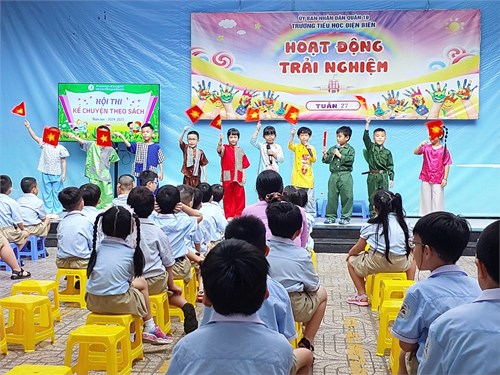 HĐTN Tuần 27 - Sinh hoạt dưới cờ - Học sinh Khối 1, 2, 3 tham gia Hội thi  KỂ CHUYỆN THEO SÁCH  📖
