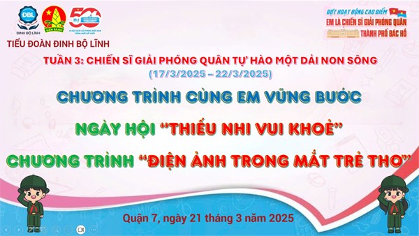 🥰 chương trình cùng em vững bước🥰
🍀ngày hội “thiếu nhi vui khoẻ” - chương trình “điện ảnh trong mắt trẻ thơ”🍀