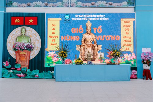 Lễ giỗ quốc tổ hùng vương năm 2025 tại trường tiểu học đinh bộ lĩnh