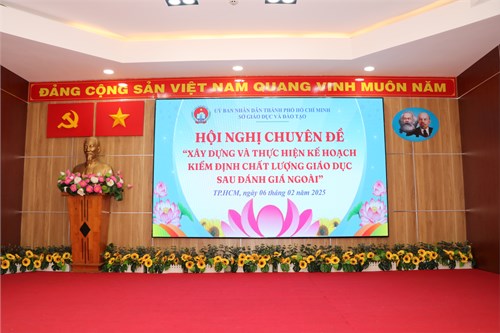 Hội nghị chuyên đề xây dựng và thực hiện kế hoạch cải tiến chất lượng giáo dục sau đánh giá ngoài. (6.2.2025)