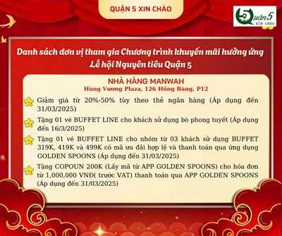 🌟 Siêu Khuyến Mãi Hưởng Ứng Lễ Hội Nguyên Tiêu Quận 5 - Thành Phố Hồ Chí Minh🌟