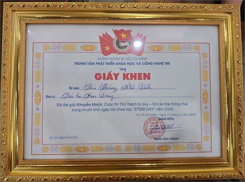 Gương sáng yêu khoa học của trường Kim Đồng