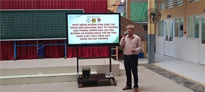 PHÁT ĐỘNG HƯỞNG ỨNG CUỘC THI  Sáng kiến bảo đảm trật tự trường học phòng chống bạo lực học đường và phòng ngừa trẻ em  trái pháp luật lần 2 năm 2025 - Vòng thi cấp trường