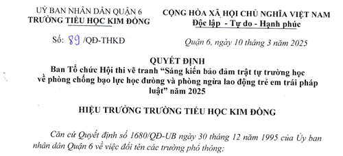 Quyết Định 89/QĐ-THKĐ ngày 10 tháng 3 năm 2025.