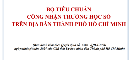 Bộ tiêu chuẩn công nhận trường học số