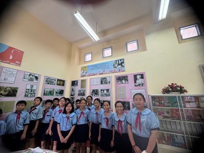 Liên đội Lê Thị Riêng tham quan không gian văn hóa Hồ Chí Minh năm học 2024 - 2025
