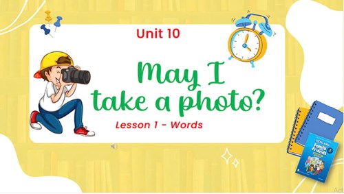 Tiếng Anh: GRADE 3 - UNIT 10 LESSON 1