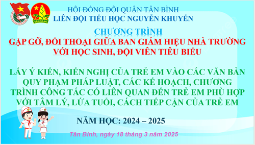 Liên đội tổ chức hoạt động lấy ý kiến của trẻ em trong các quyết định có liên quan đến trẻ em trong nhà trường và tổ chức hoạt động lấy ý kiến, kiến nghị của trẻ em vào các văn bản quy phạm pháp luật, các kế hoạch, chương trình công tác có liên quan đến trẻ em.