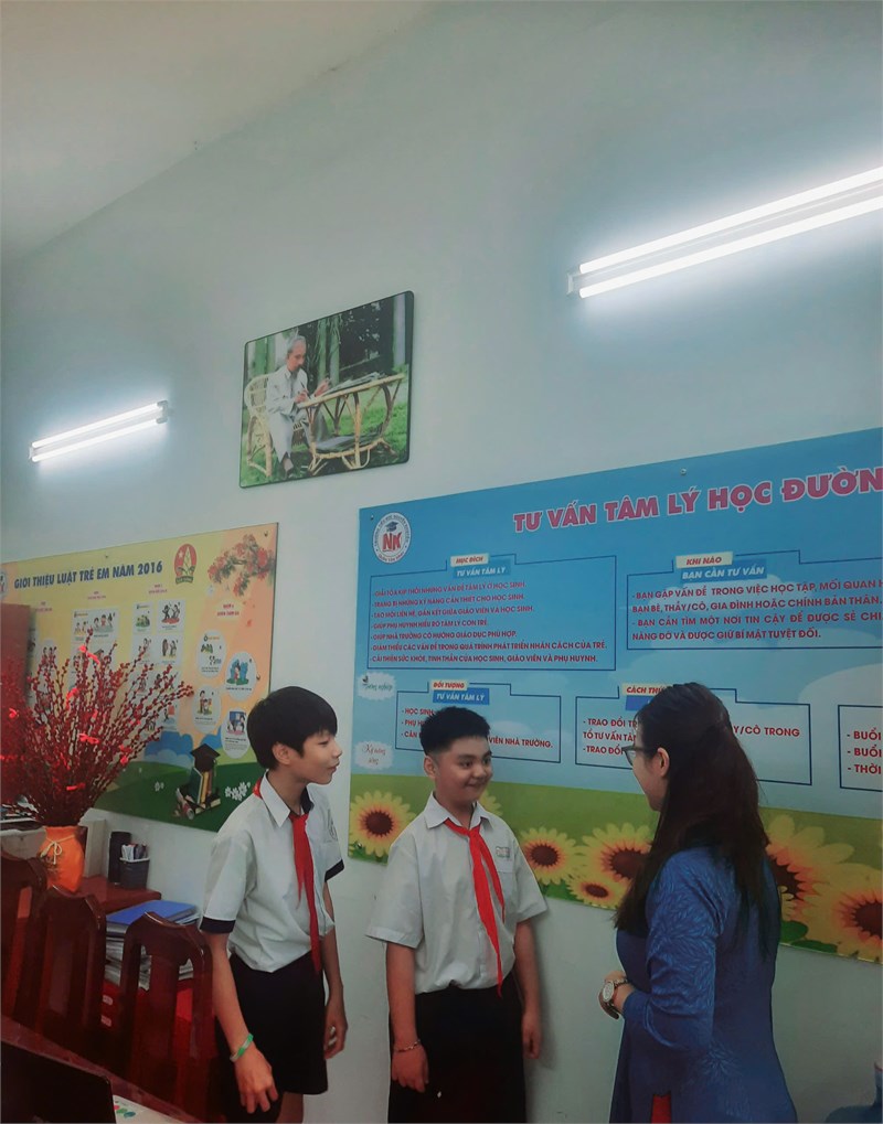Phòng Tư vấn Tâm lý học đường -  điểm tựa tin cậy cho tất cả các bạn đội viên, học sinh Nguyễn Khuyến.