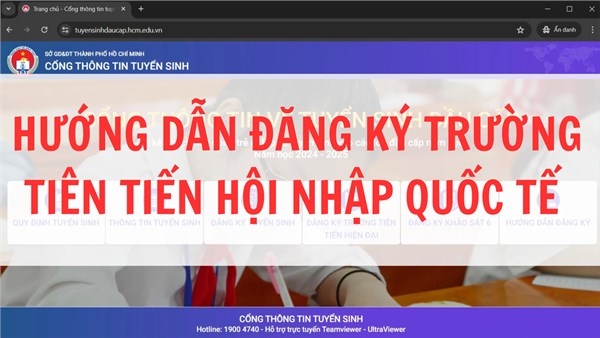 Thông báo: Đăng kí vào lớp Một (chương trình chất lượng cao, tiên tiến hội nhập quốc tế) của Trường Tiểu học Nguyễn Thái Học, Quận 1, năm học 2025-2026.