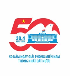 Logo Kỷ niệm 50 năm Ngày Giải phóng miền Nam thống nhất đất nước