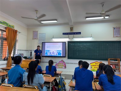 Chi đoàn trường tiểu học nguyễn văn nở sinh hoạt chi đoàn tháng 2/2025