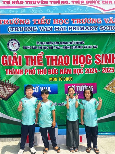 Đội cờ tướng trường th nguyễn văn tây tham gia giải thể thao hs tp thủ đức năm học 2024-2025