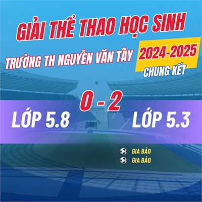 Sau những ngày tranh tài sôi nổi thì ở nội dung Khối lớp 5 đã tìm ra được nhà Vô Địch của năm học 2024-2025.
Xin chúc mừng các lớp đã đạt thành tích tốt:
🥇🥇  LỚP 5/3.
🥈🥈  LỚP 5/8.
🥉🥉  LỚP 5/7.