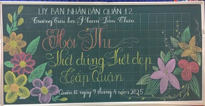 Hội thi   viết đúng - viết đẹp   cấp quận năm học 2024-2025