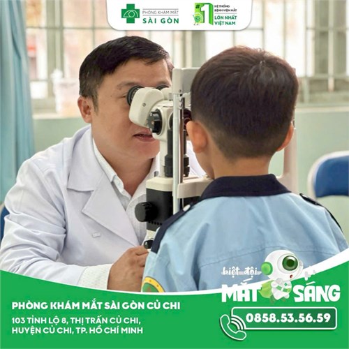 Phòng khám mắt Sài Gòn Củ Chi đã tổ chức khám mắt cho học sinh trường TH Phước Hiệp