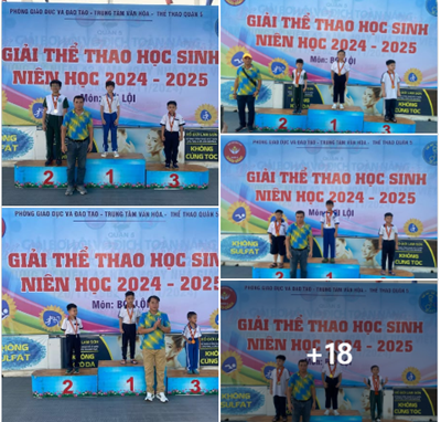 Chúc mừng các bạn HS của Liên đội đã đạt giải cao trong các hội thi TDTT