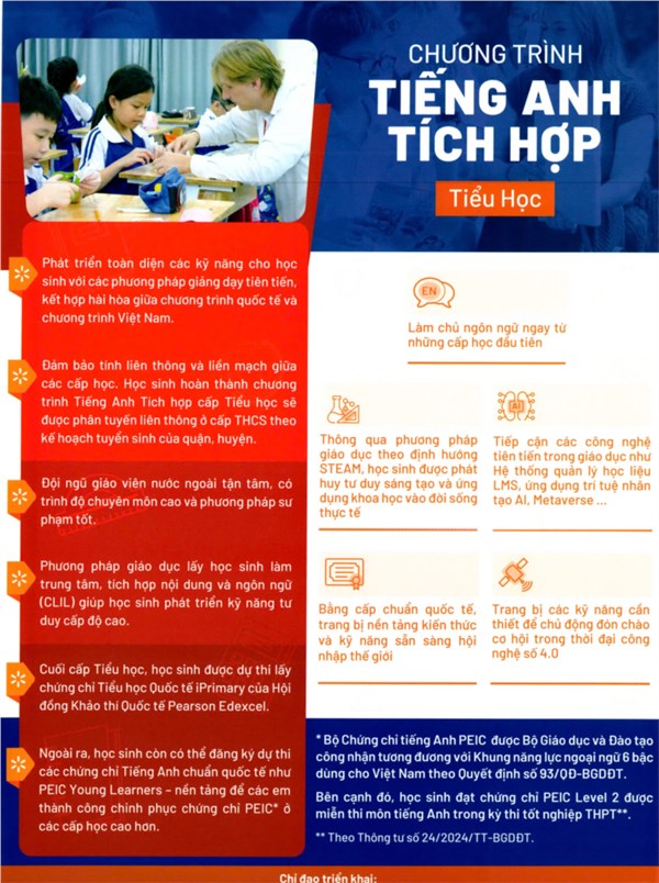 Chương trình Tiếng Anh Tích hợp
