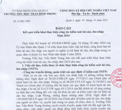 Công khai kê khai tài sản, thu nhập đối với người thuộc diện kê khai năm 2024