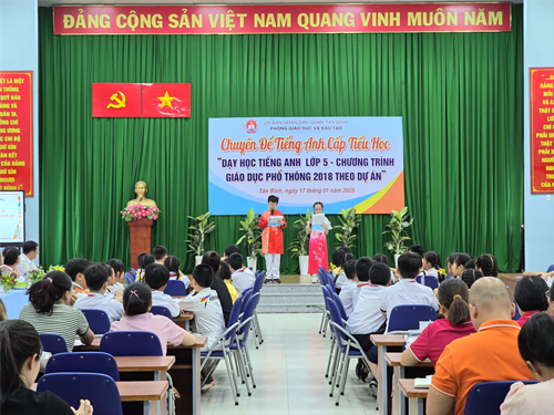 Chuyên đề tiếng Anh cấp Tiểu học với Chủ đề  Dạy học Tiếng Anh lớp 5 - Chương trình giáo dục phổ thông 2018 theo dự án  năm học 2024-2025