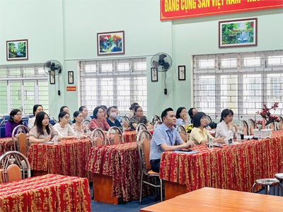 Trường TH Trần Văn Danh làm điểm cầu trực tuyến Giới thiệu sách giáo khoa tiếng Anh 1,2 - Wonderful World do Sở GDĐT tổ chức vào ngày 05/02/2025.